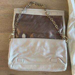 Cole Haan Ivory White Leather Clutch From 2010 B28380